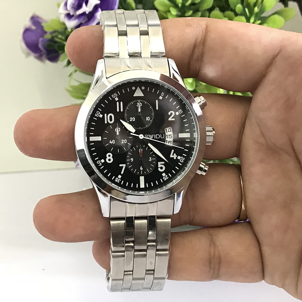 (FULL BOX) Đồng Hồ Nam SWIDU S6688 máy nhật Dây Thép Không Gỉ Cao Cấp + Tặng hộp và pin cao cấp | BigBuy360 - bigbuy360.vn