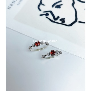 Nhẫn bạc Garnet H.A.S