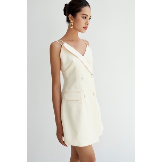 LALLA - Đầm vest hai dây dáng suông nữ