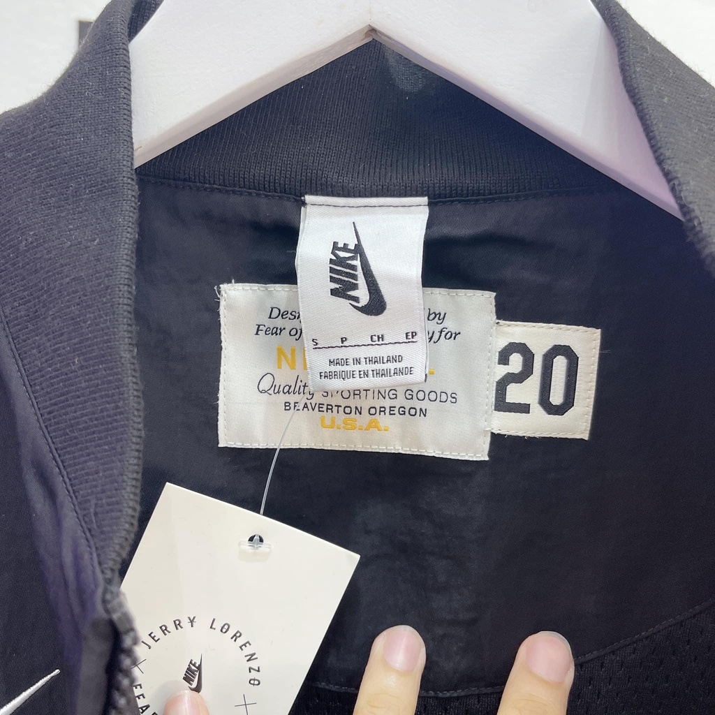 Áo khoác Fear of God NRG Warm-Up Basketball Jacket Black, áo khoác FOG NBA