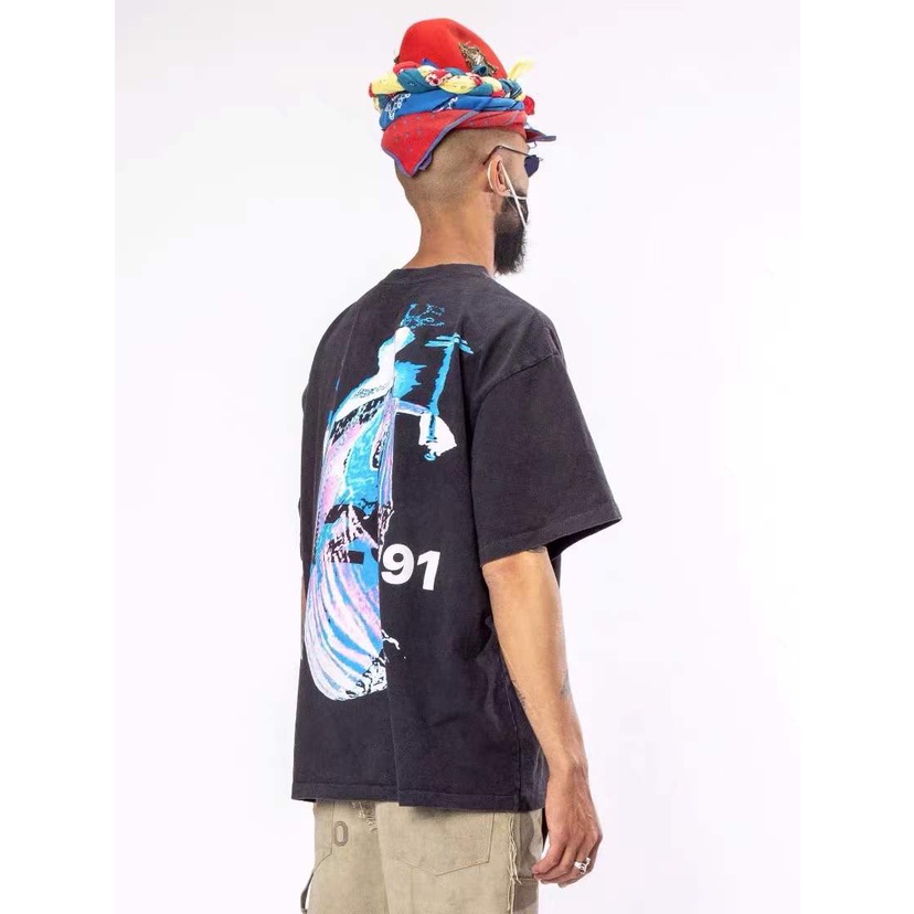 RRR123 x UNION Joint FOG Anniversary Limited Religious Queen Vintage Washed Dirty Loose Short Sleeves