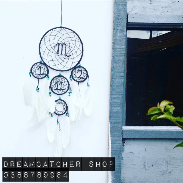 DREAMCATCHER Đen mix Trắng cỡ to (ẢNH THẬT SHOP CHỤP) | Dream Catcher | Vòng bắt giấc mơ