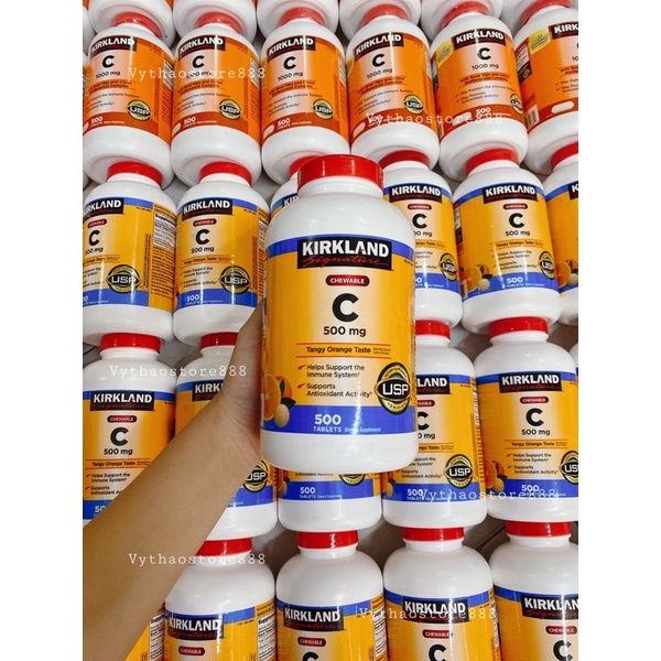 Viên Bổ Sung Vitamin C 500mg, 1000mg Kirkland 500 viên