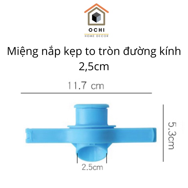 Kẹp Khóa Miệng Túi Có Nắp Đóng Mở Niêm Phong Túi Bảo Quản Thực Phẩm Bằng Nhựa Tái Sử Dụng Được