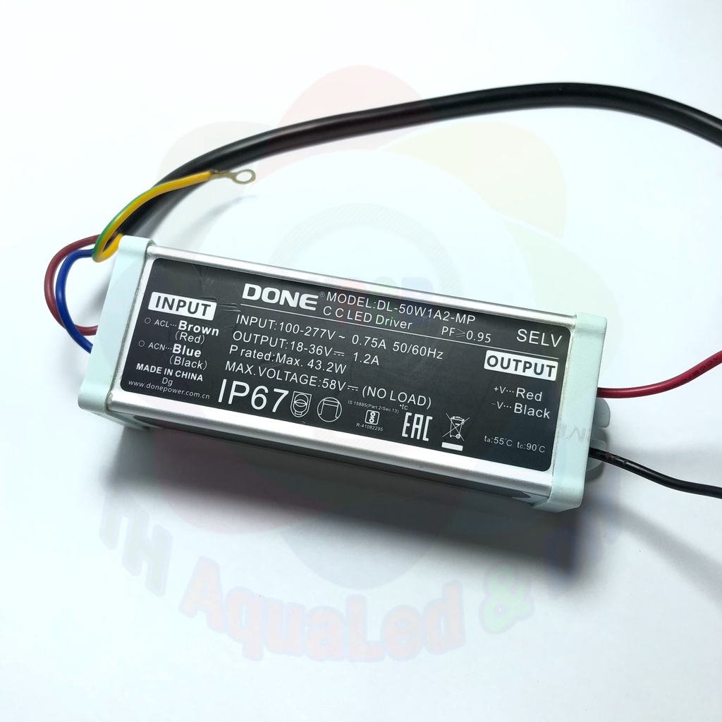 Nguồn Done dòng Led Driver nhôm chống nước, Nguồn chấn lưu 100% Chính hãng chuyên dùng cho đèn LED