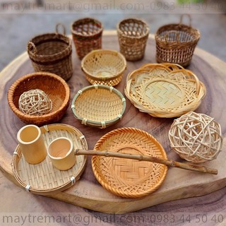 Mây tre mini đạo cụ mây tre mini decor mẫu ngẫu nhiên 25k/cái