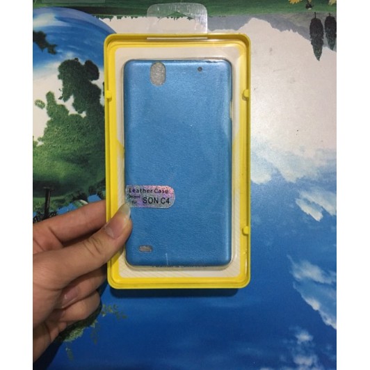 Ốp silicon lưng da sắc màu cho Sony C4