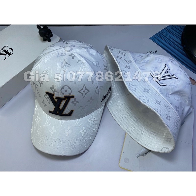 combo nón cặp 2 thêu 2 kiểu - mũ vành cụp bucket + kết lưỡi trai nam nữ thời trang hàn quốc