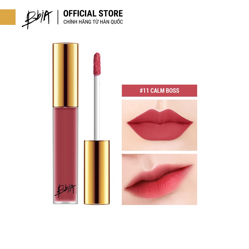 Son Kem Lì Bbia Last Velvet Lip Tint Version 3 - 11 Calm Boss (Hồng Đất) 5g - Bbia Official Store