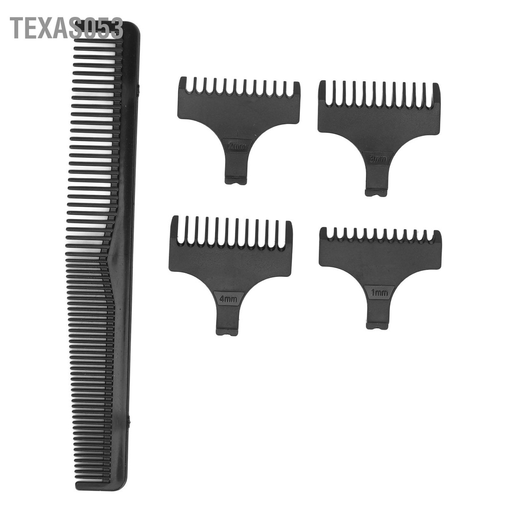 [Hàng HOT] SK-827 Tông đơ cắt tóc tặng kèm 4 đầu cắt và phụ kiện chuyên nghiệp màu bạc sạc USB độ ồn thấp cho nam【Texas053】