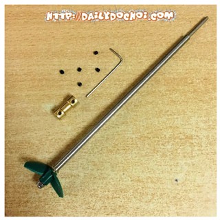 Trục chân vịt màu xanh kèm khớp chuyển động cứng lõi 3mm