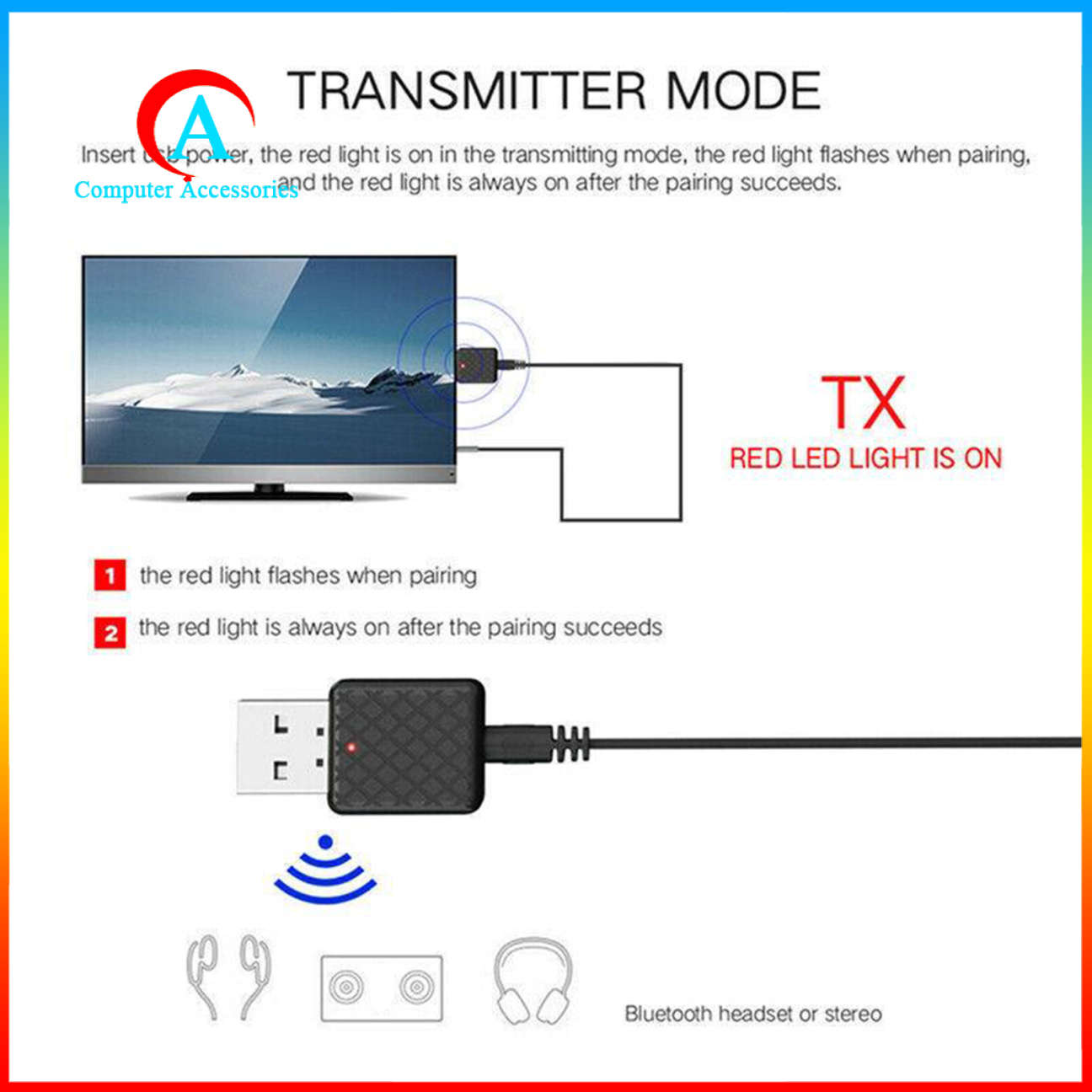 Bộ Chuyển Đổi Usb Bluetooth 5.0 Cho Tai Nghe Pc Windows 10 / 8 / 8.1 | BigBuy360 - bigbuy360.vn