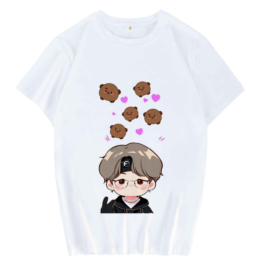 [Mã SR11JUNE5 giảm 20K đơn 50K] Áo phông BT21 SHOOKY in hình chibi SUGA BTS