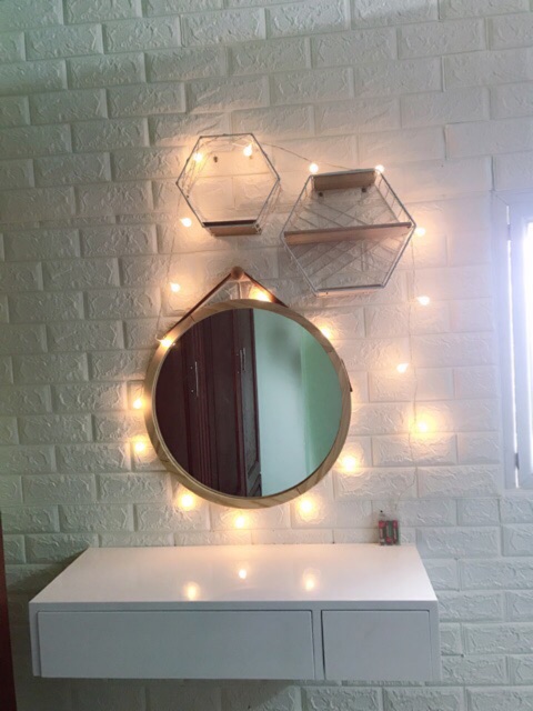 ✅ Bàn trang điểm treo tường 80cm trắng đẹp có 2 ngăn kéo BTD-3655 | BigBuy360 - bigbuy360.vn