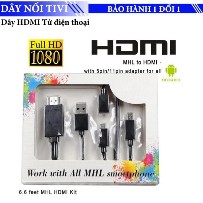 [GIẢM GIÁ SIÊU SỐC] Cáp chuyển từ điện thoại lên tivi loại 5 Pin và 11 Pin MHL KIT To HDMI