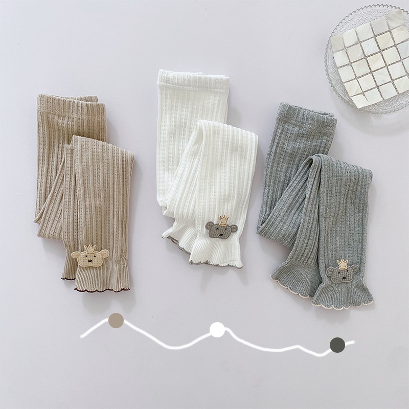 Quần Legging Cotton Họa Tiết Sọc Thời Trang Dễ Thương Cho Bé Gái