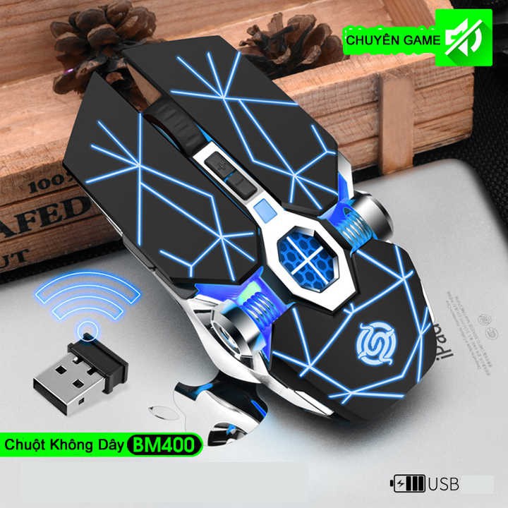 Chuột không dây chuyên game pin sạc Led 7 màu K-SNAKE BM400 / A7 / BM100 CHUỘT ĐỈNH CHO DÂN PUBG &amp; FPS