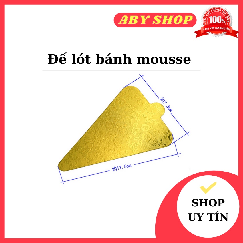 Đế lót bánh mousse ⚡ CAO CẤP ⚡ 10 cái đế lót bánh mini hình tam giác