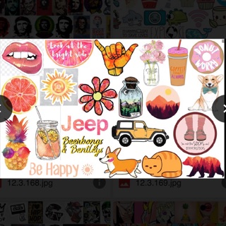 Set sticker PVC chống nước hot dán vali, laptop nón bảo hiểm