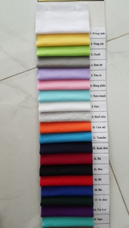BẢNG MÀU ÁO THUN TRƠN 2X