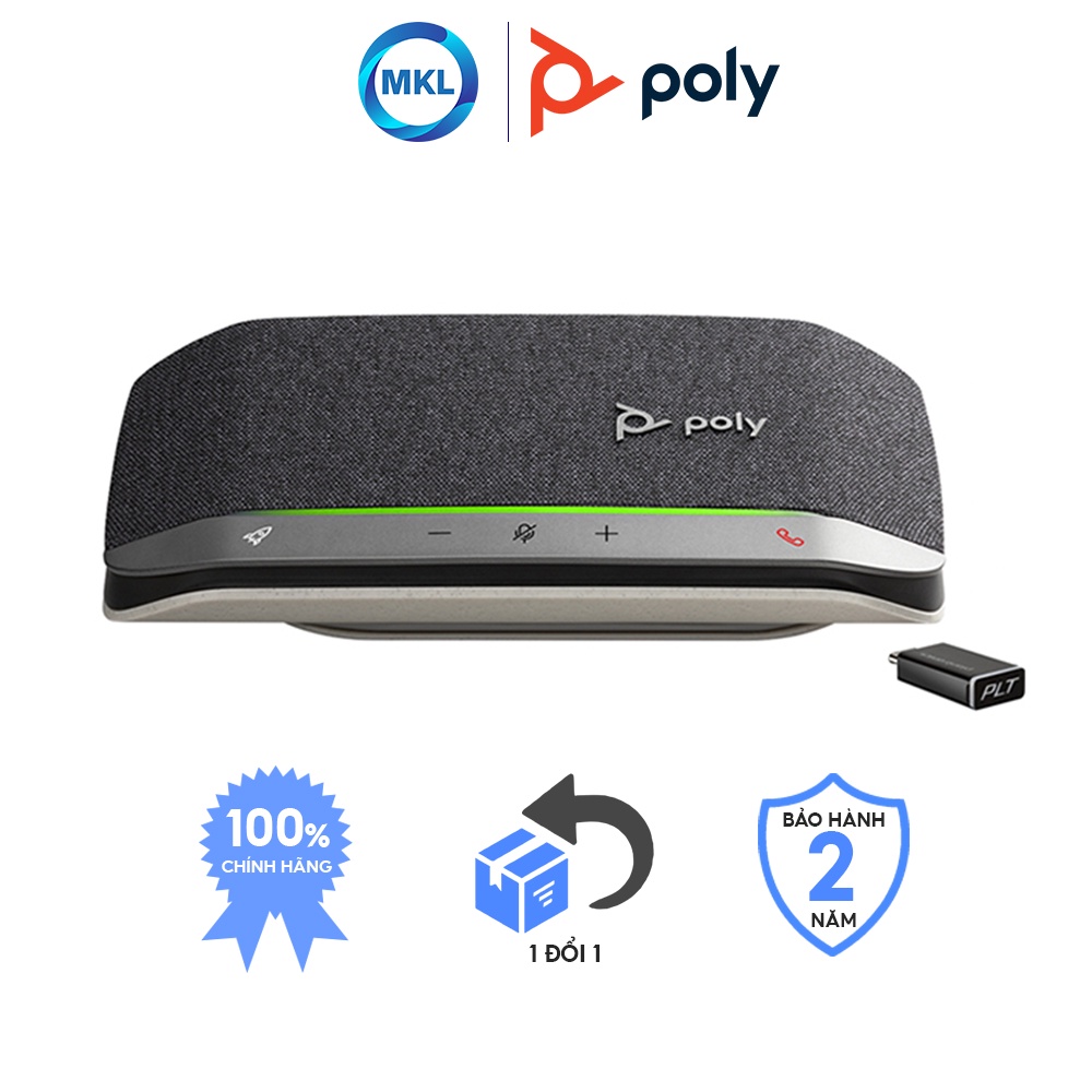 Loa Hội Nghị Khử Ồn Poly Sync 20+ Bluetooth 5.1/ USB-C Kèm BT600 / 3200 mAH / IP64 Chính hãng