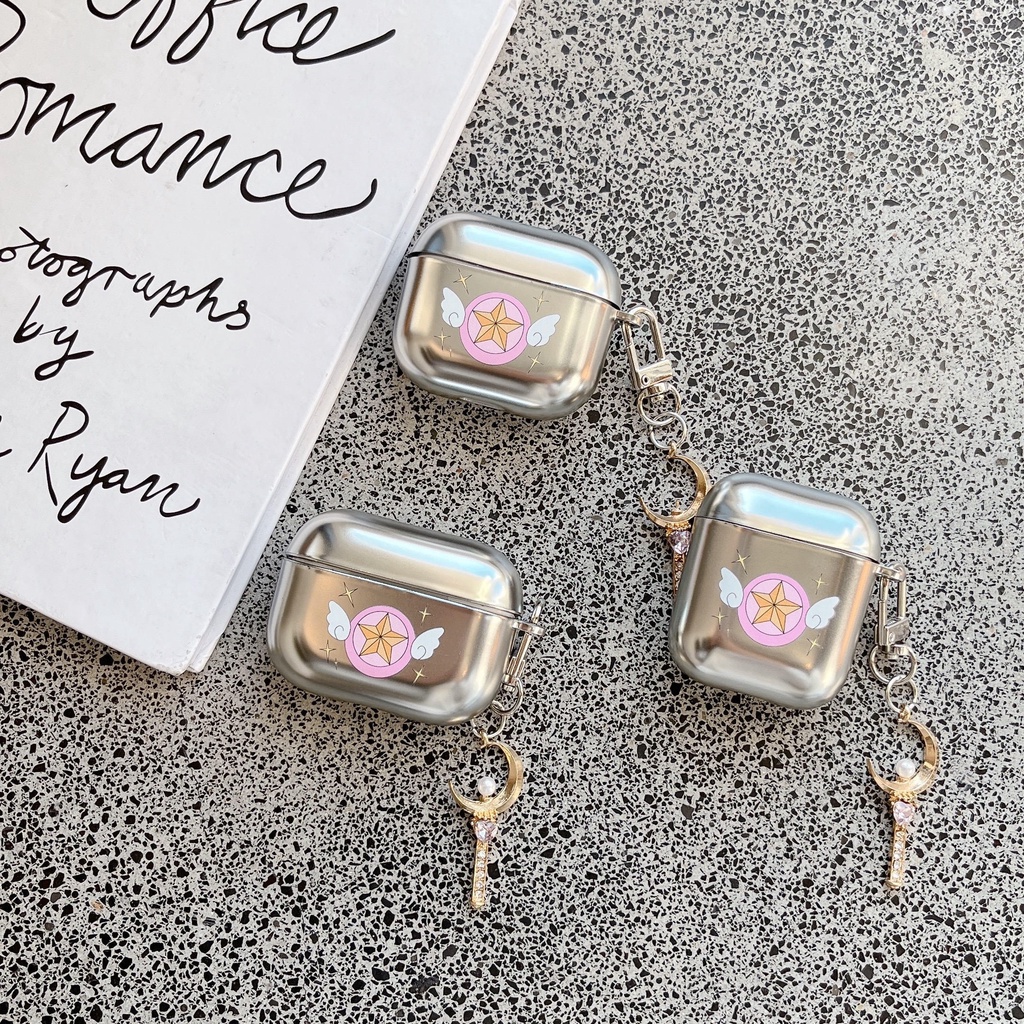 Vỏ Bảo Vệ Hộp Sạc Tai Nghe compatible AirPods3 compatible AirPods3 Apple compatible AirPods3 compatible AirPods3 Màu Nhám Mạ Điện Hình Đá Mặt Trăng/Mặt Trăng Độc Đáo