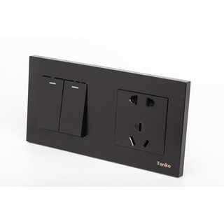 [Công Tắc + Ổ Cắm] Đa Năng Âm Tường 2 Module TK-HT2N