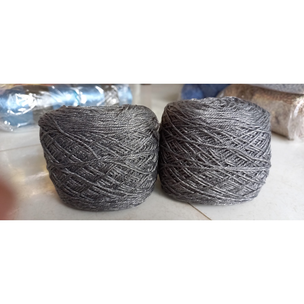 Sợi len xà cừ thái màu loang xám 250g