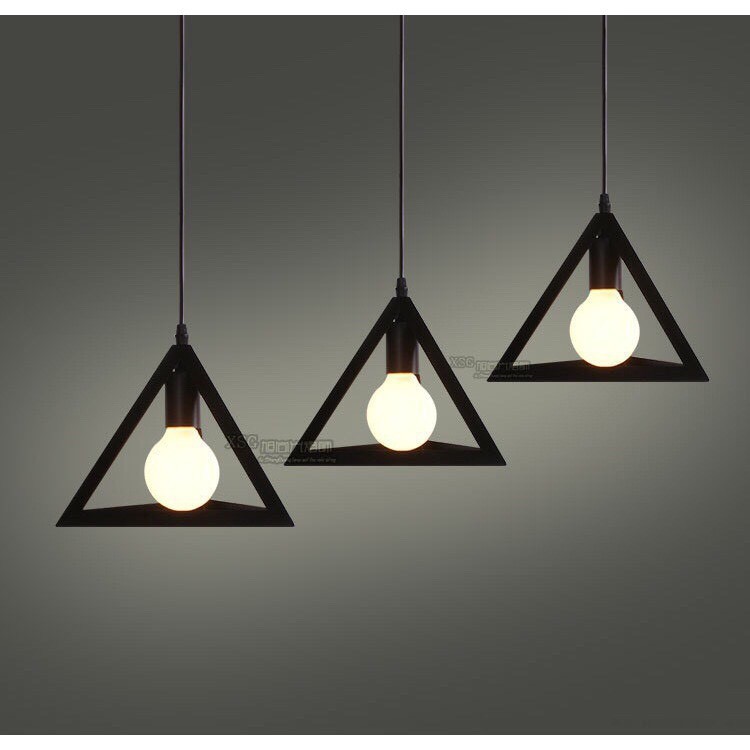 ĐÈN THẢ TRẦN KHỐI TAM GIÁC TRANG TRÍ - KÈM BÓNG LED 5W -ẢNH THẬT