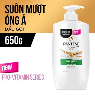 Dầu Gội Pantene 650ml Suôn Mượt Óng Ả