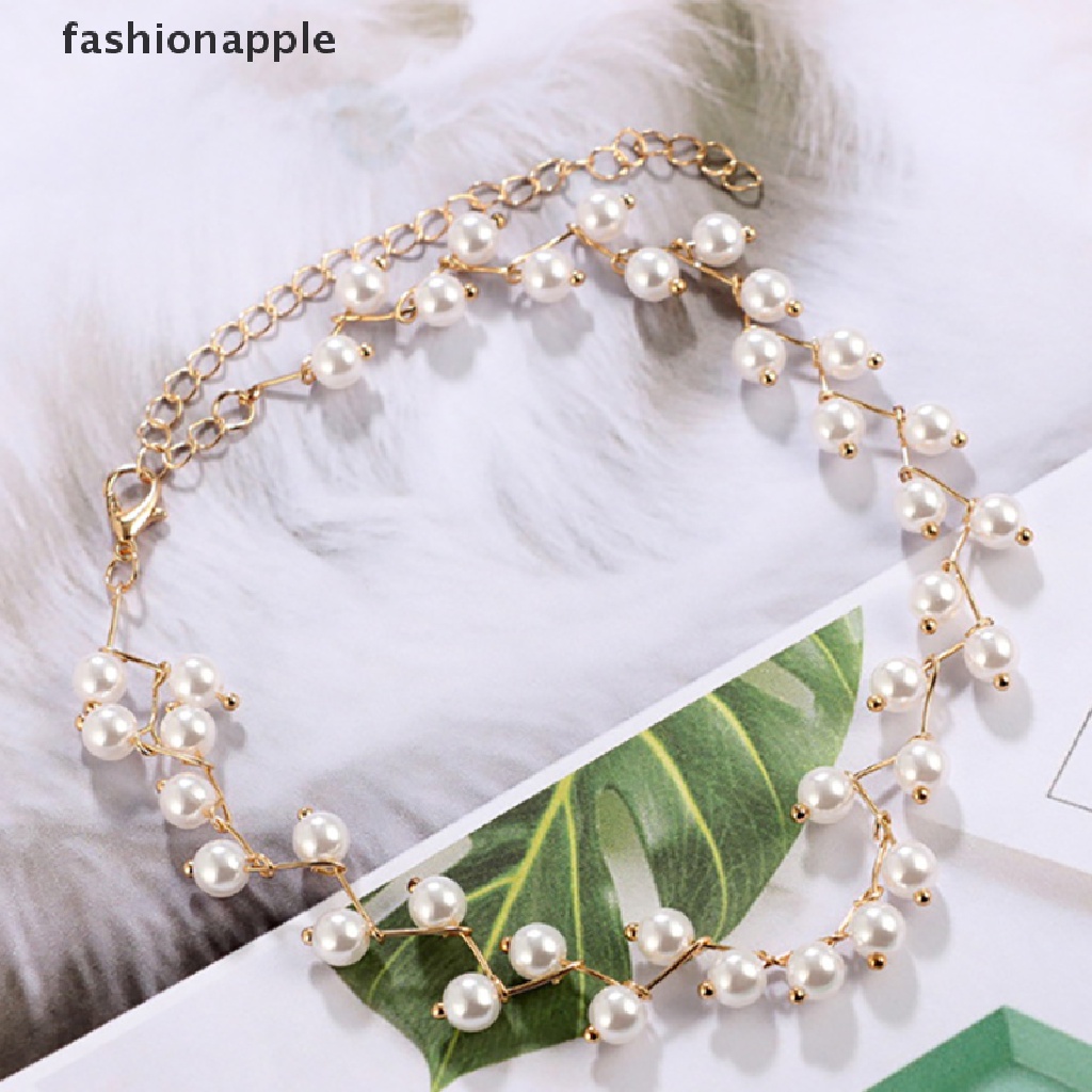 Vòng Cổ Choker Bằng Hợp Kim Đính Hạt Ngọc Trai Thời Trang Cho Nữ
