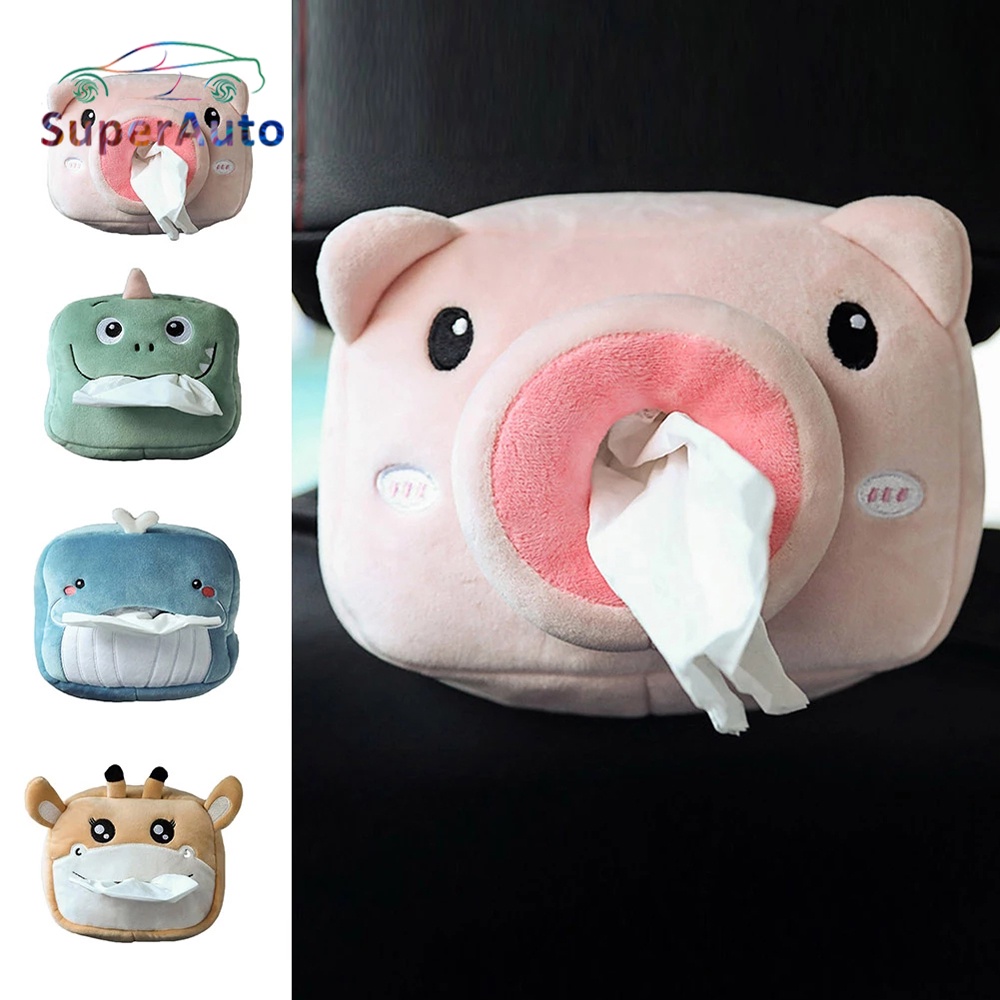 Hộp Đựng Khăn Giấy Hình Thú Dễ Thương Cho Xe Ô Tô