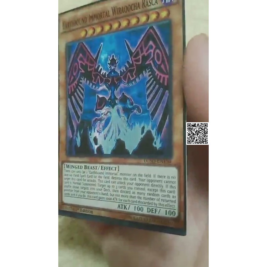 1458-3 Lá ma thuật Earthbound Immortal Wiraqocha Rasca Yugioh vua trò chơi bản phản quan tặng Sleeves bọc bài