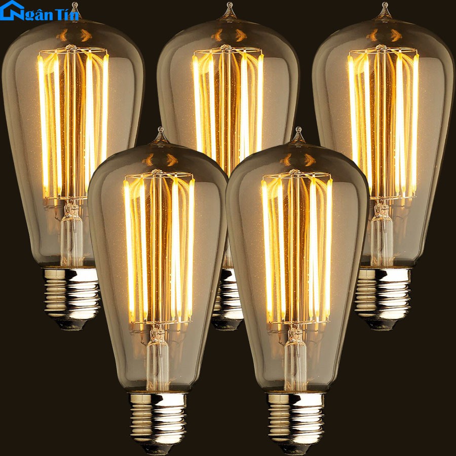 Bộ bóng đèn Led trang trí nhà quán cà phê  LED Edison 4W 220V E27 B250 Ngân Tin