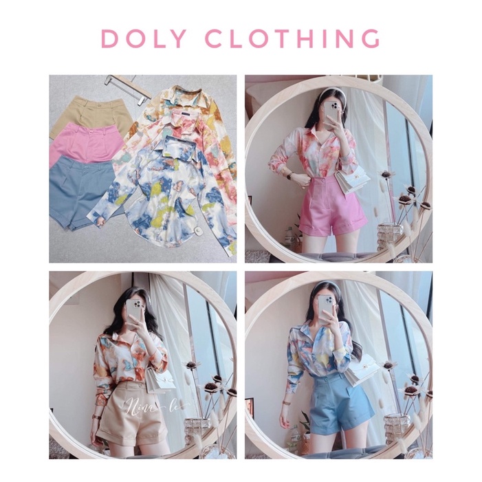 Thời Trang Nữ - Áo Sơ Mi Nữ Chất Liệu Lụa Cao Cấp Họa Tiết Loang Hot Trend 2021