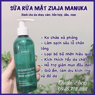 Sữa rửa mặt Ziaja Manuka