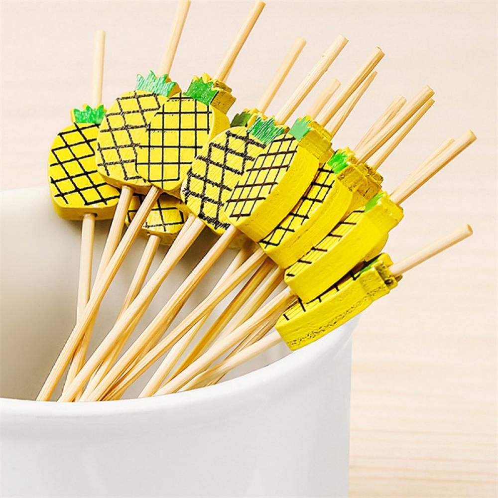 Set 100 Xiên Tre Ăn Trái Cây / Bánh Tráng Miệng / Salad B7T7 12cm Dùng Một Lần Trang Trí Tiệc Cưới