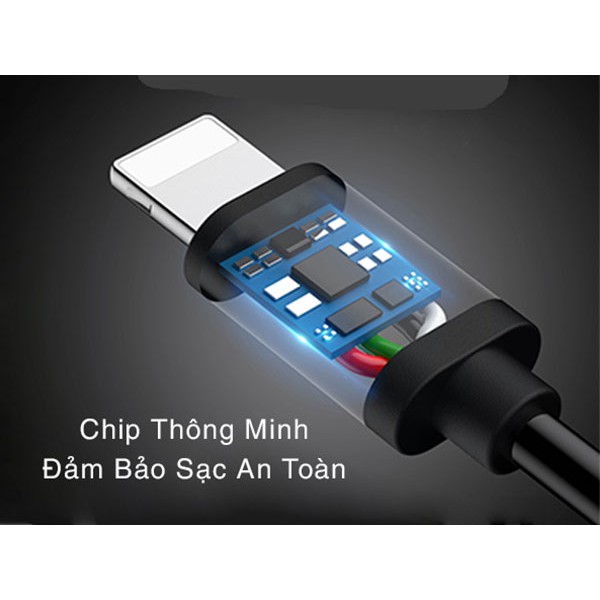 Cáp sạc Lightning cho iPhone – Chính Hãng Bagi – Bảo hành 12 tháng 1 đổi 1 – IB100