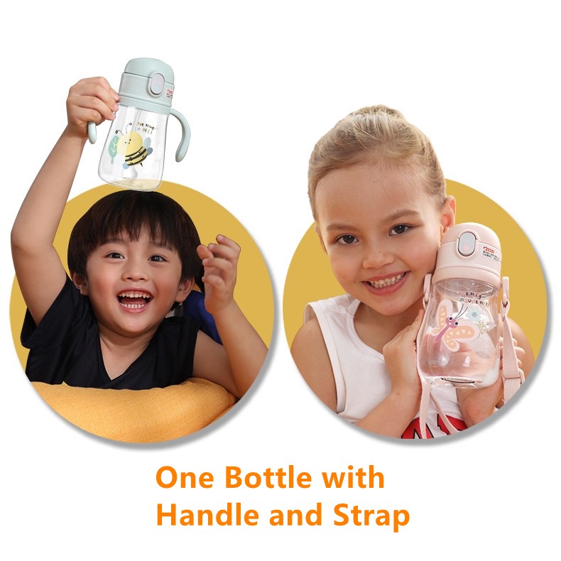 Bình Nước Diller MLH8847 350ml Có Ống Hút Bằng Chất Liệu Tritan Không BPA Chống Rỉ Dùng Cho Bé Uống Sữa