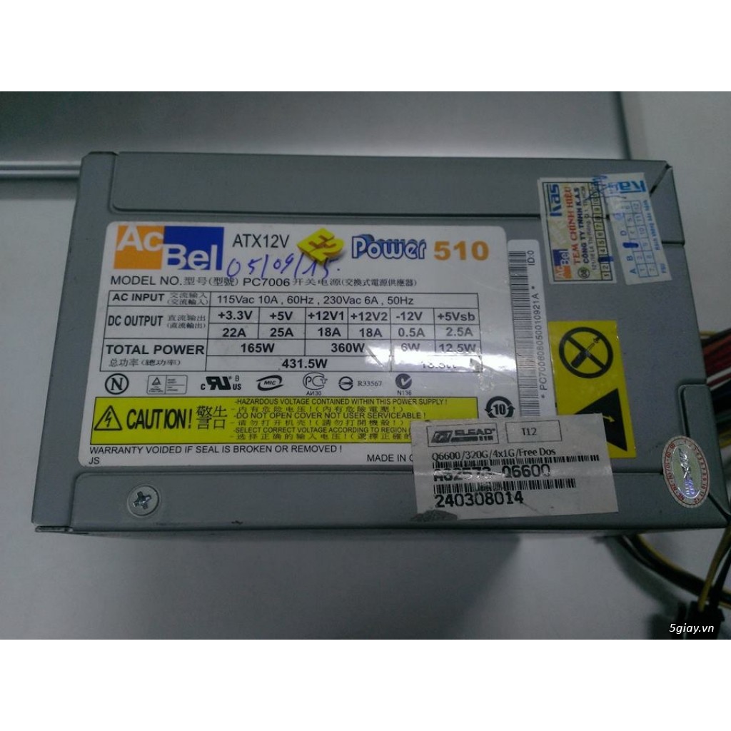 NGUỒN MÁY TÍNH ACBEL 350W,400W,500W