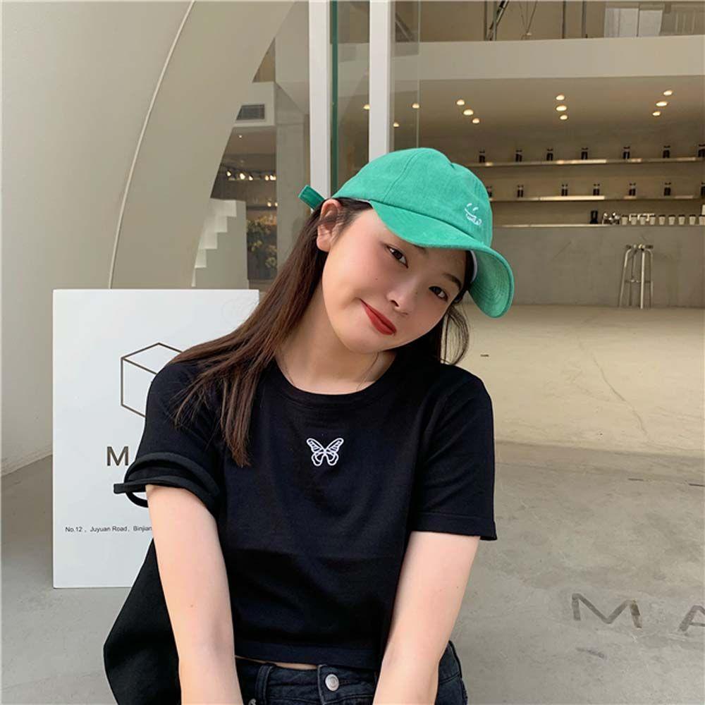 Mũ Lưỡi Trai Thêu Hình Mặt Cười Thời Trang Cá Tính