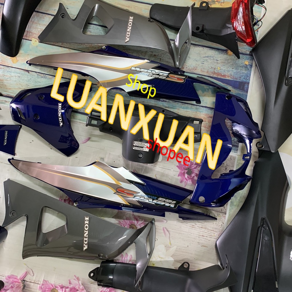 Dàn áo xe Wave RS - wave alpha - wave s100, nhựa ABS nguyên sinh màu XANH TÍM