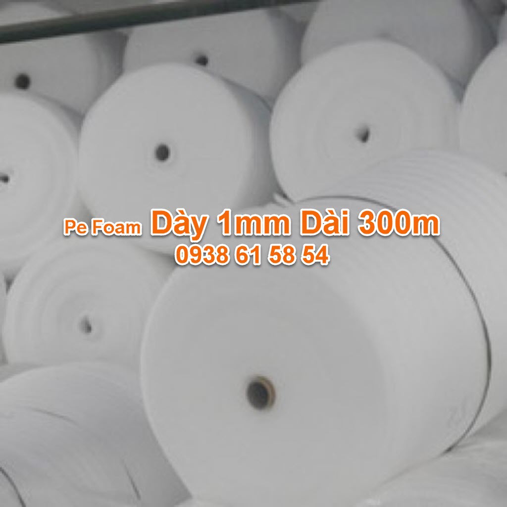 Cuộn Xốp Pe Foam Dày 1mm Dài 300m Bọc Hàng