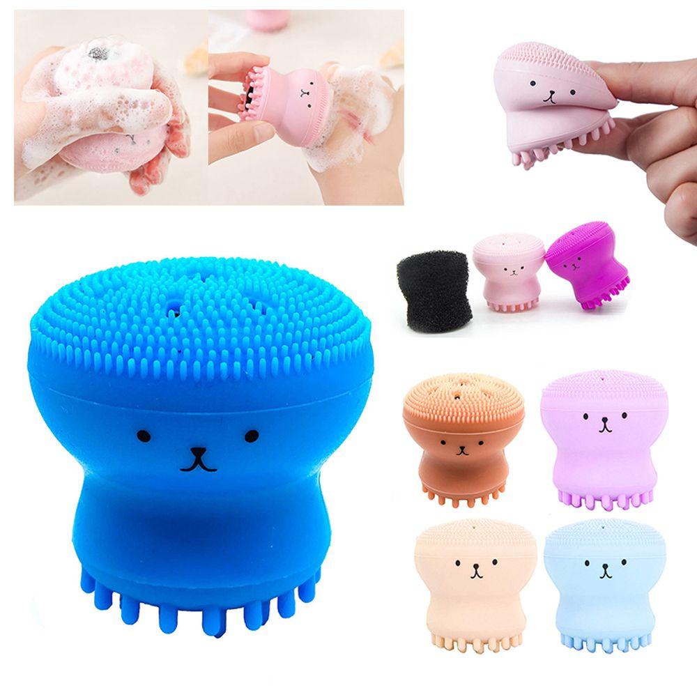 Bàn Chải Rửa Mặt Silicone Cầm Tay Hình Bạch Tuộc