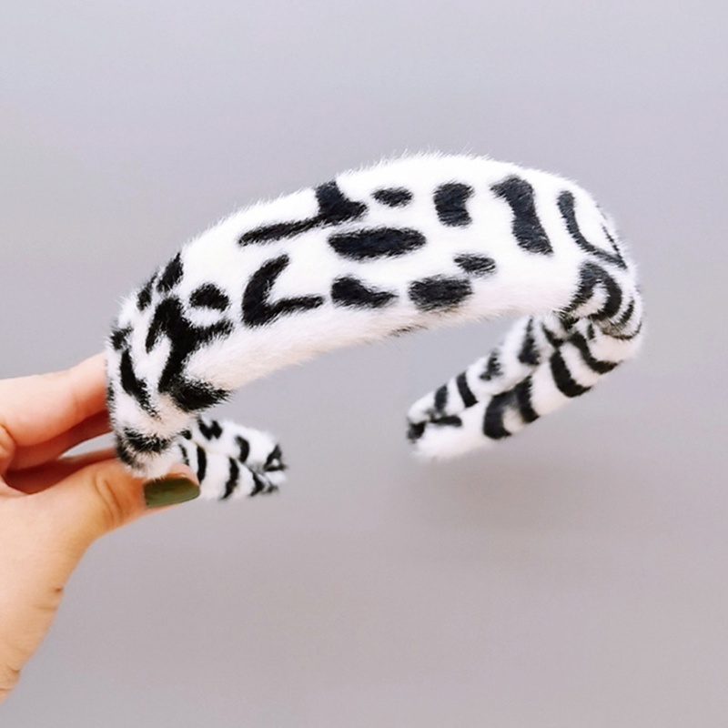 Băng Đô Cài Tóc Bằng Vải Bông In Họa Tiết Da Báo / Ngựa Vằn Cổ Điển