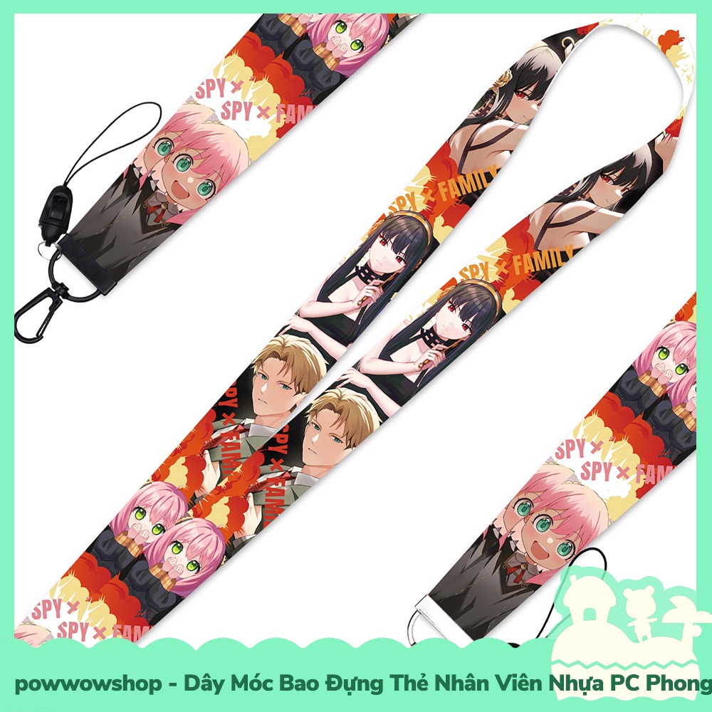 [Sẵn VN - Hỏa Tốc] Dây Móc Bao Đựng Thẻ Nhân Viên Nhựa PC Phong Cách Anime Manga Sp X Family