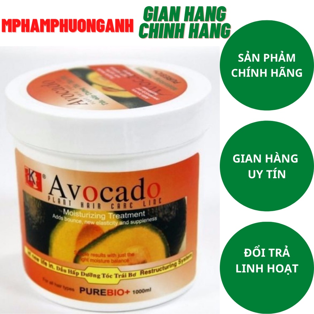 Kem ủ mượt tóc trái bơ Avocado 1000ml