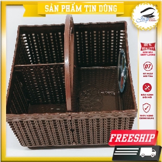 Rổ vuông có quai xách 3 ngăn đa năng thắng lợi