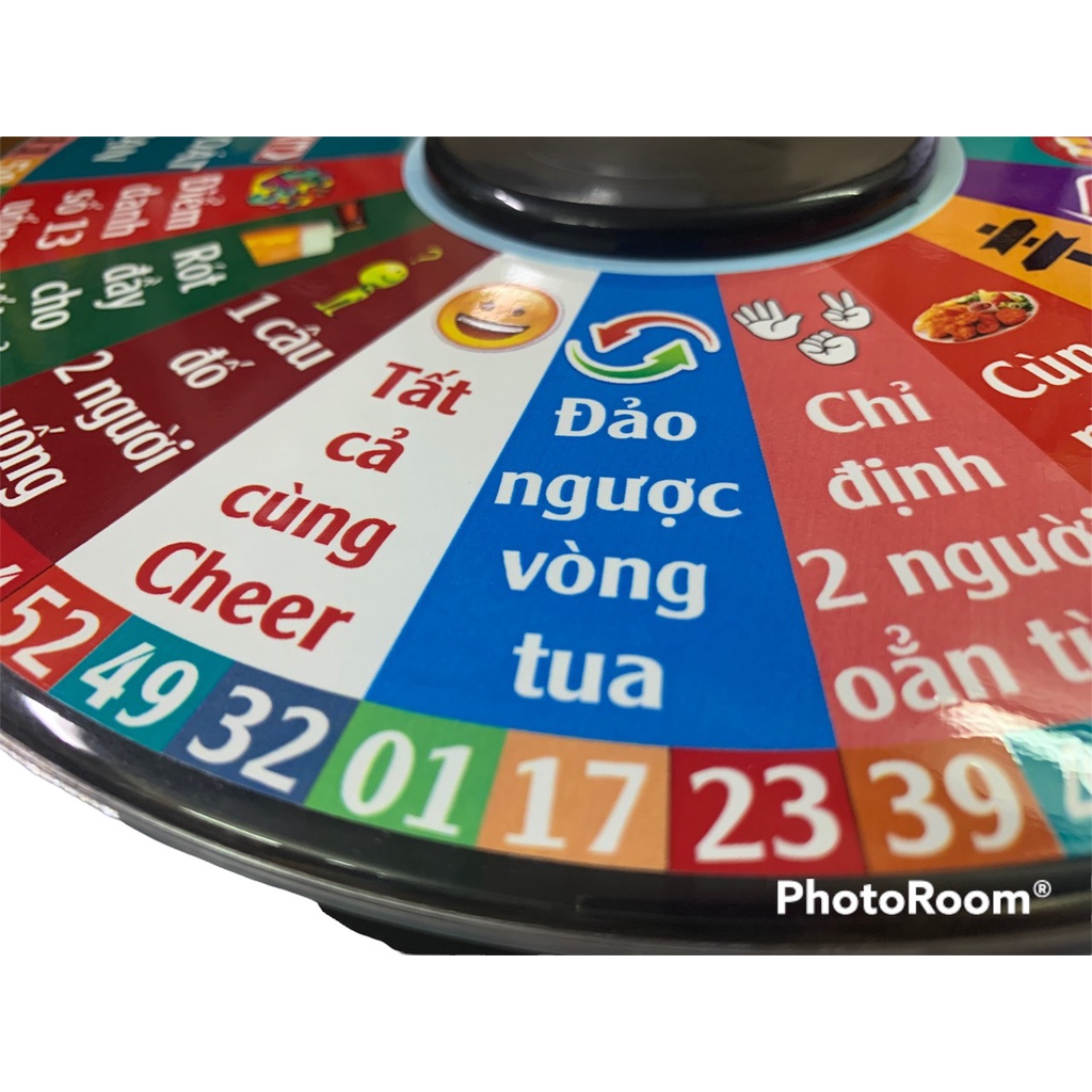 Bàn xoay ăn nhậu 30cm, trò chơi quán bar uống bia 20 câu tiếng Việt độc đáo