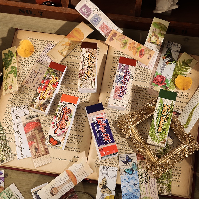 50 Miếng Dán Đánh Dấu Sách Hình Chữ Nhật Đẹp Mắt